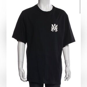 AMIRI Black Short Sleeve Tee with White Logo